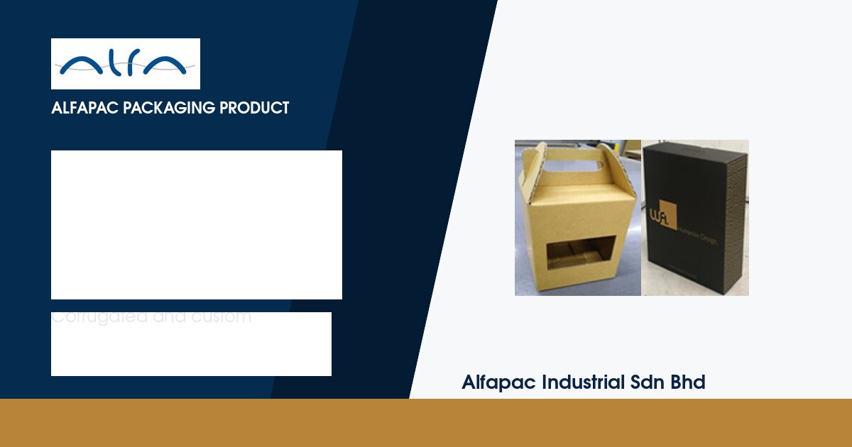 Customized corrugated packaging container by Alfapac Industrial Johor Bahru