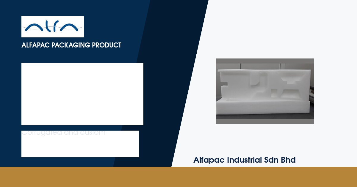 Corrugated interior form packaging insert by Alfapac Industrial Johor Bahru