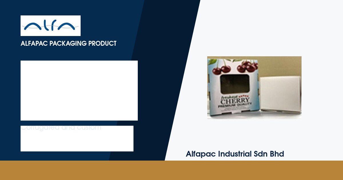 Laminated die cut box packaging by Alfapac Industrial Johor Bahru